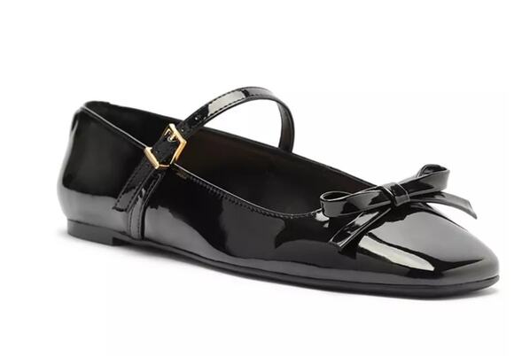 Arezzo Shoes - Arezzo Emerson Ballet Shoes Women's Size 9 Black Mary Jane Flats Bow Patent